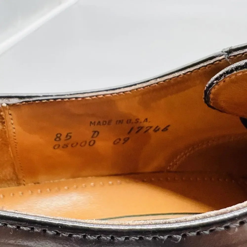 Cole Haan Shoes Men 8.5 Black Leather Cap Toe Derby Oxford Dress Slip On Classic